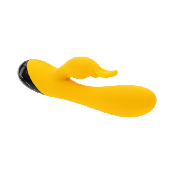 Selopa Buzzz Bunny Rechargeable Silicone Flexible Rabbit Vibrator Yellow - Image 8
