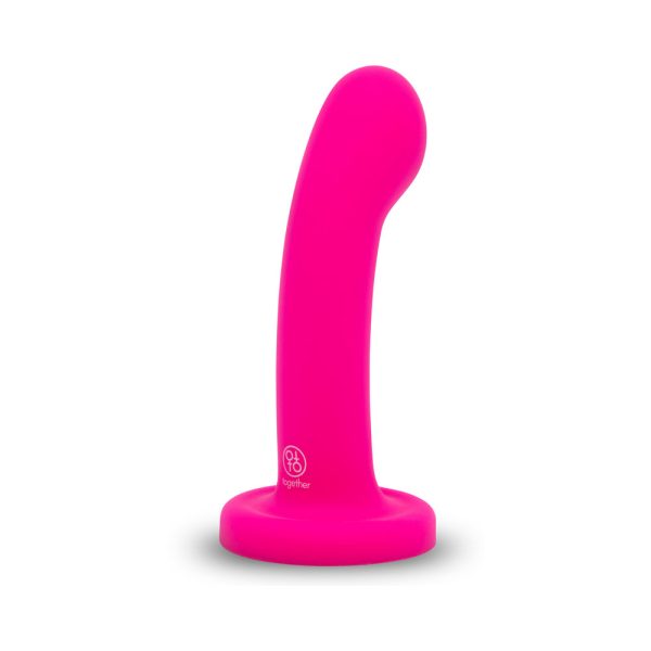 Together Pop 5 in. Silicone Dildo and Harness Set Pink - Image 3