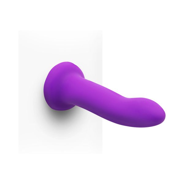 Together Duo Silicone 2-Piece 5.5 in. & 8 in. Dildo and Harness Set Purple - Image 8