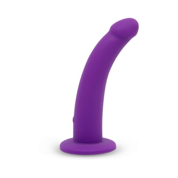Together Tilt 6.5 in. Silicone Dildo and Harness Set Purple - Image 4