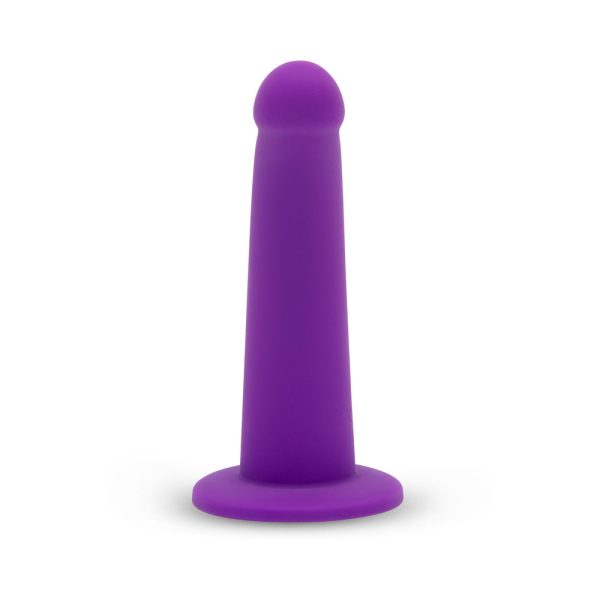 Together Tilt 6.5 in. Silicone Dildo and Harness Set Purple - Image 6