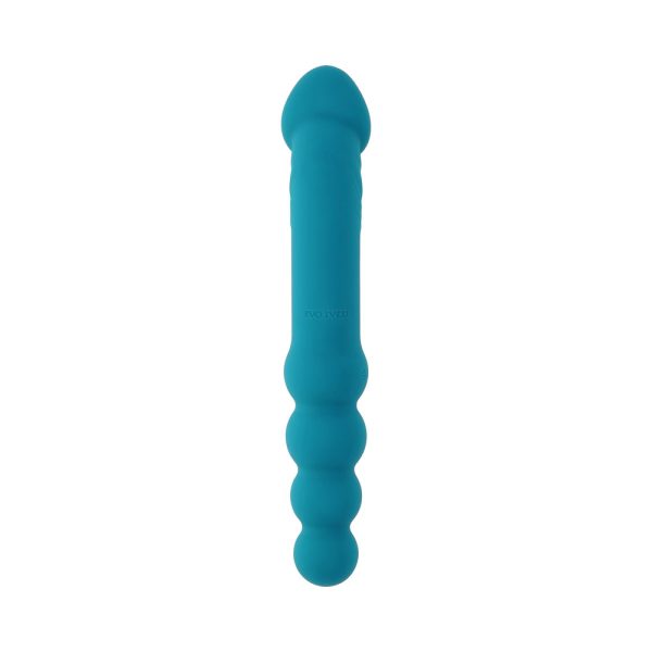 Evolved Flip Flop Rechargeable Silicone Dual-Ended Vibrator Teal - Image 6