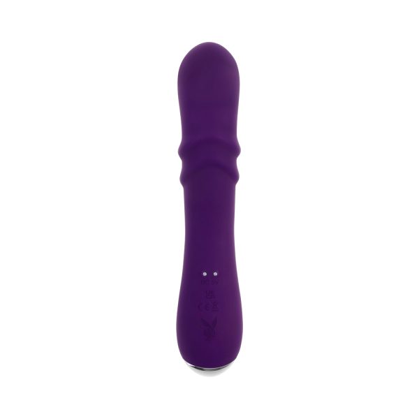Playboy Bunny Punch Rechargeable Silicone Rabbit Vibrator Purple - Image 6