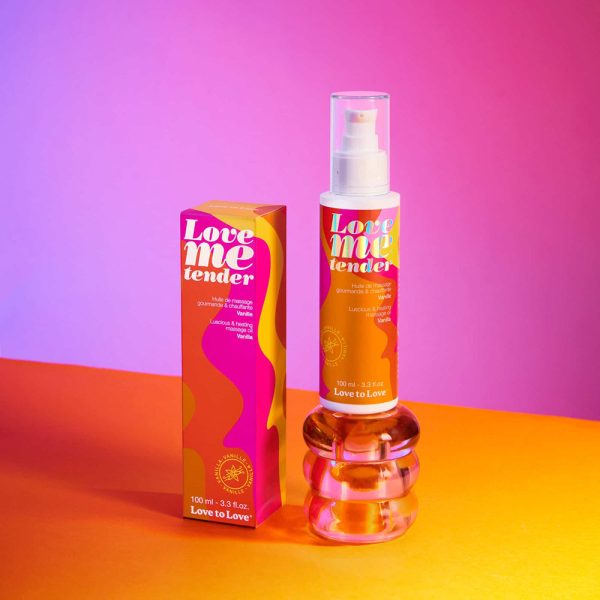 Love to Love Love Me Tender Luscious & Heating Massage Oil Vanilla 3.3 oz. - Image 2