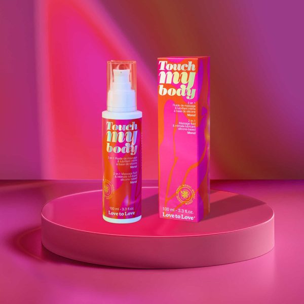 Love to Love Touch My Body 2-in-1 Massage Fluid & Intimate Lubricant Monoi 3.3 oz. - Image 2