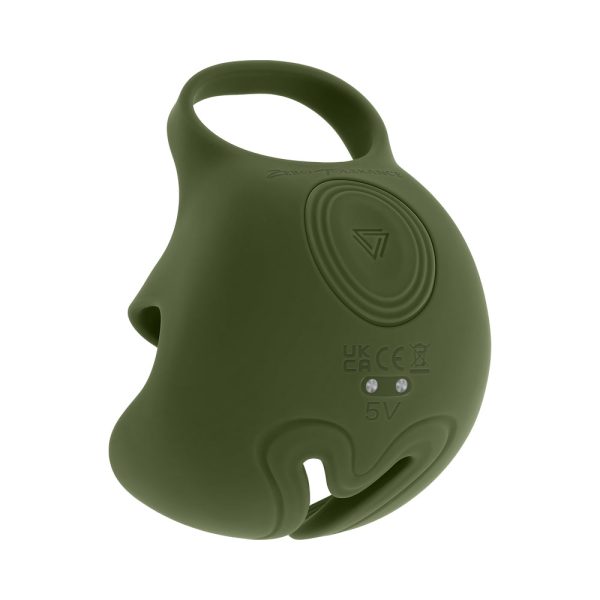 Zero Tolerance Nutty Buddy Rechargeable Cock Ring Stimulator Silicone Green - Image 3