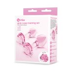 b-Vibe Pink Roses Training Plug Set