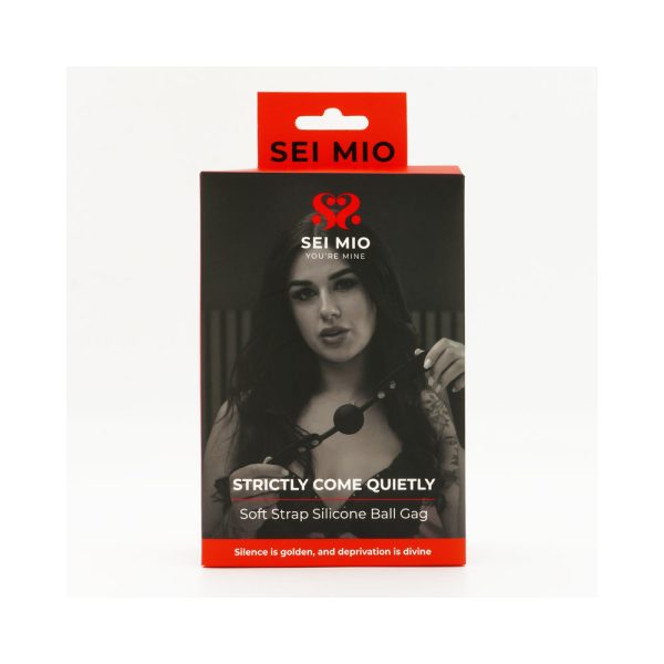 SEI MIO Strictly Come Quietly Soft Strap Silicone Ball Gag - Image 6