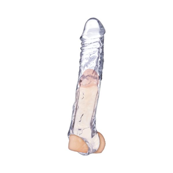 Magic Penis Extender & Ball Strap 7.5 in. Clear - Image 2