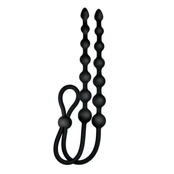 Ass-Sation Dual Silicone Anal Beads Black - Image 2