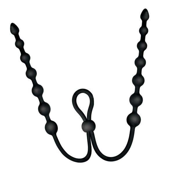 Ass-Sation Dual Silicone Anal Beads Black - Image 3
