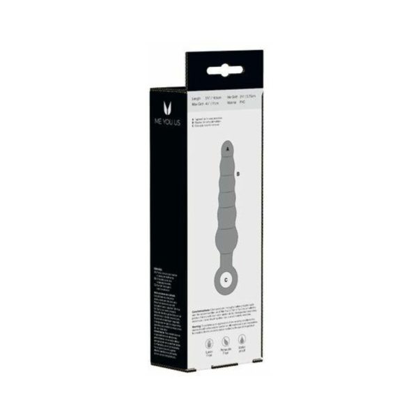 Me You Us Rippled Wand Anal Teaser Plug Black - Image 3