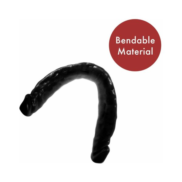 Me You Us Eighteen Double Dong 18 in. Double Ended Dildo Black - Image 3