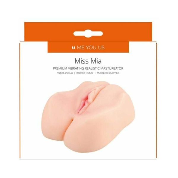 Me You Us Miss Mia Premium Vibrating Realistic Masturbator Vanilla - Image 8