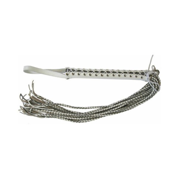 Leather Corset Flogger White/Grey - Image 2