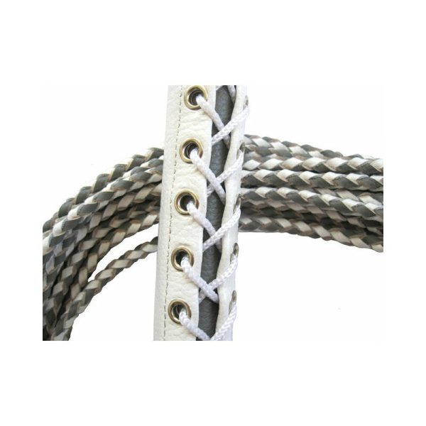 Leather Corset Flogger White/Grey - Image 3