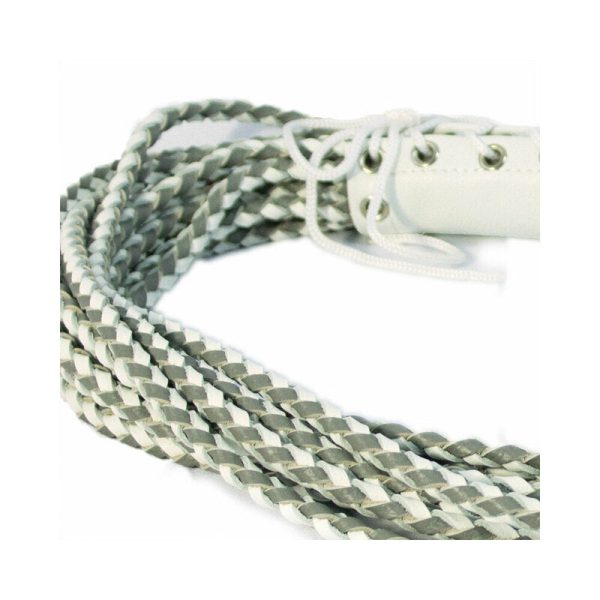 Leather Corset Flogger White/Grey - Image 4