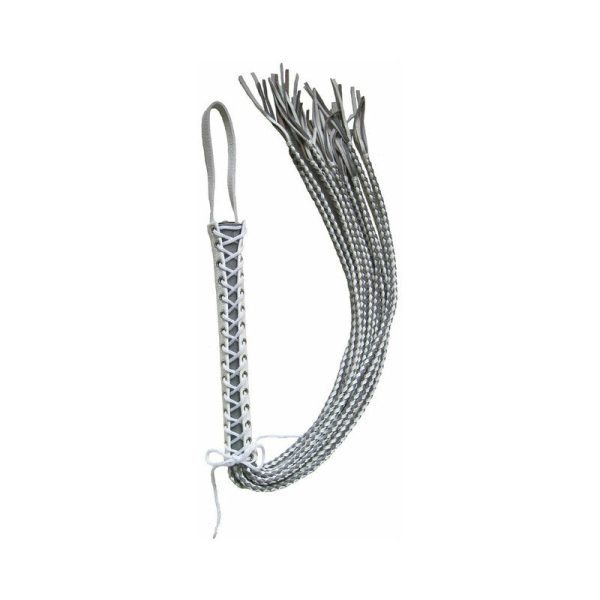 Leather Corset Flogger White/Grey - Image 6