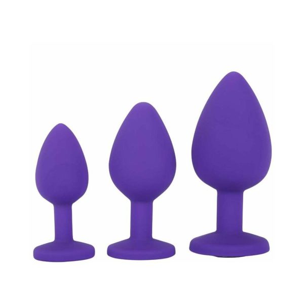 Me You Us Trio of Jewels 3-Piece Training Plug Set Purple - Image 2