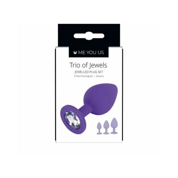 Me You Us Trio of Jewels 3-Piece Training Plug Set Purple - Image 5