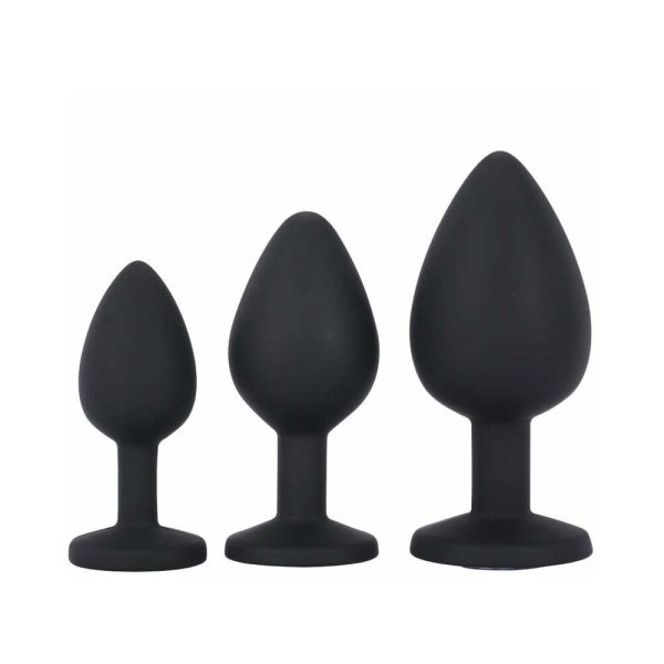 Me You Us Trio of Jewels 3-Piece Training Plug Set Black - Image 2