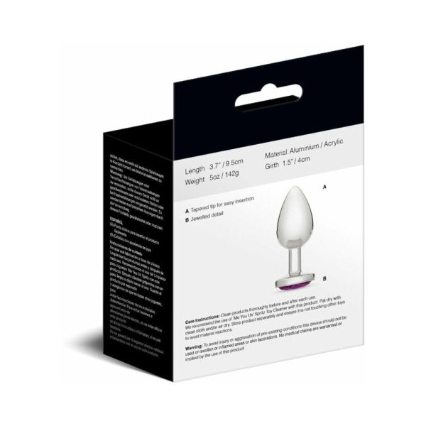 Me You Us Crystal Jewels Metal Plug Purple Large - Image 4