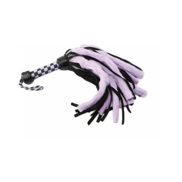 Suede & Fluff Mini Flogger Purple - Image 2