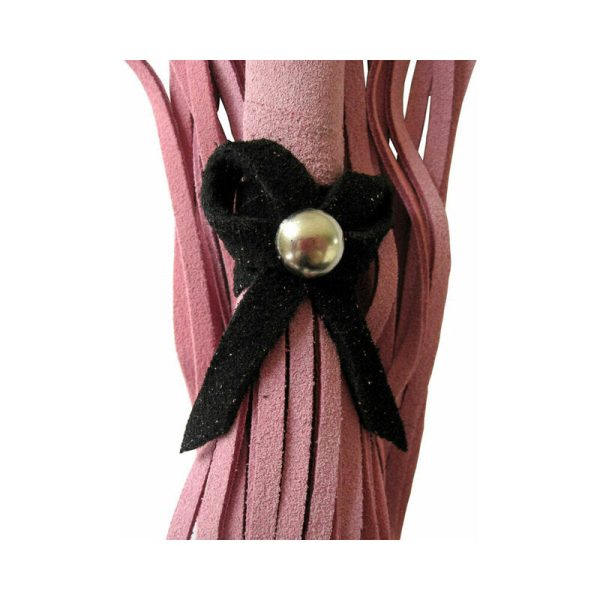 Love Knot Mini Flogger Pink with Black Bow - Image 3