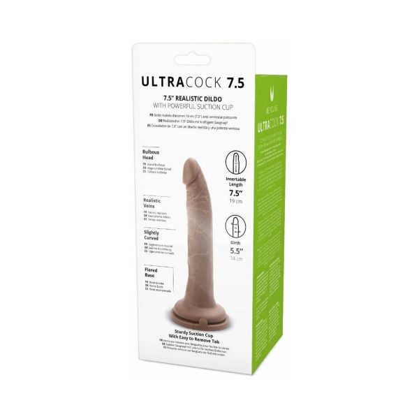 Me You Us Ultra Cock 7.5 in. Realistic Dildo Caramel - Image 5