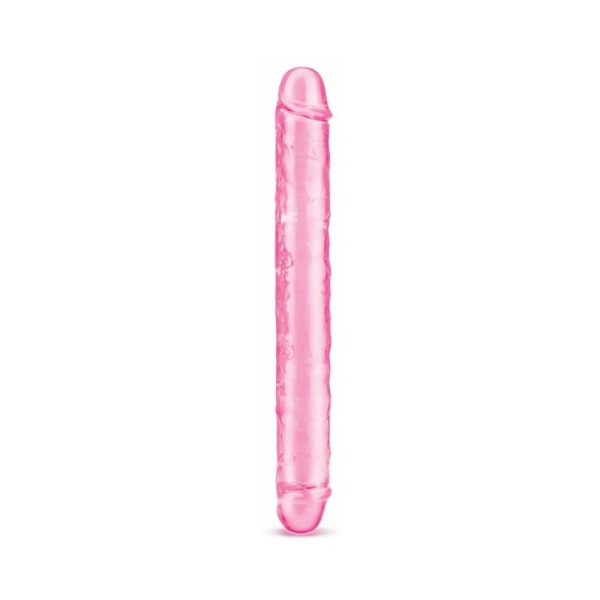 Me You Us Ultra Cock 12 in. Jelly Double Ended Dildo Pink - Image 2