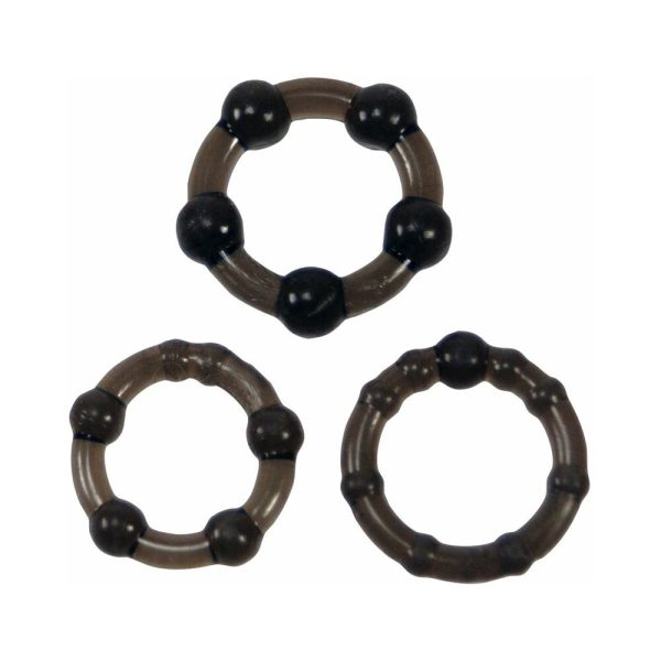 Me You Us Easy Squeeze 3-Piece Cockring Set Black - Image 2