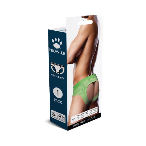 Prowler Lace Open Back Brief Neon Green L - Image 4