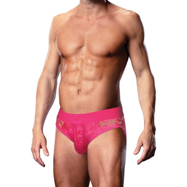 Prowler Lace Open Back Brief Pink S - Image 2