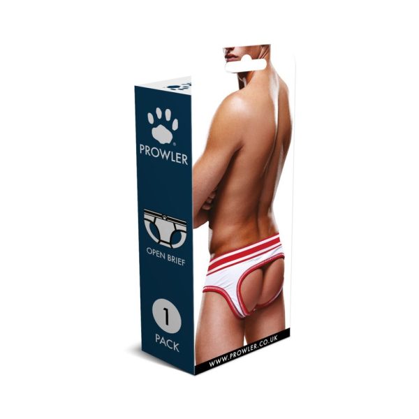 Prowler Open Brief White/Red S - Image 4