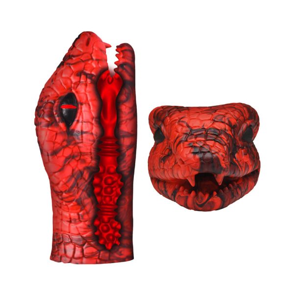 Creature Cocks Serpentine Stroker Silicone Masturbator Red - Image 7