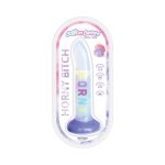 Cotton Candy Dirty Talk Horny Bitch 8 in. Silicone Dildo