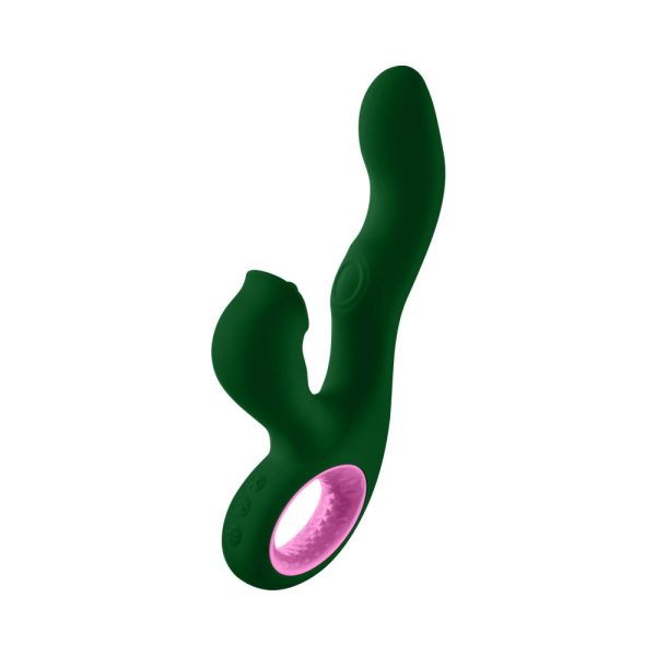 FemmeFunn Pallina Triple Action Thumping Rabbit Vibrator Dark Green - Image 5