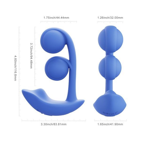Honey Play Box Melody Pressure Sensing App-Controlled Twin Balls Dual Vibrator Blue - Image 6