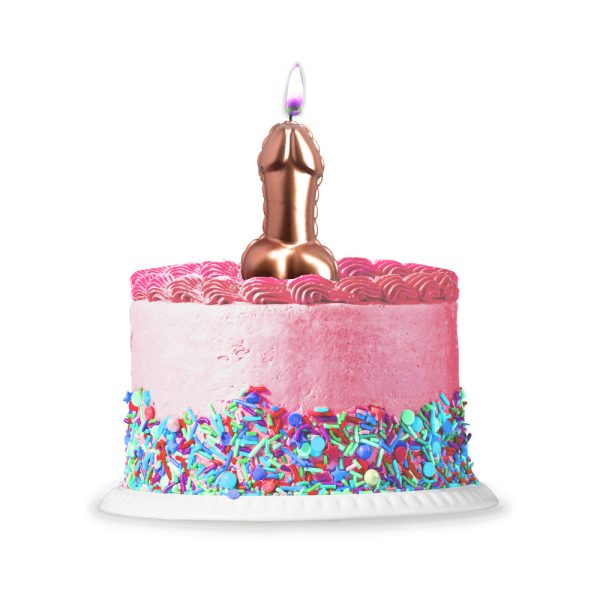 Pink Foil Penis Balloon Candle - Image 2