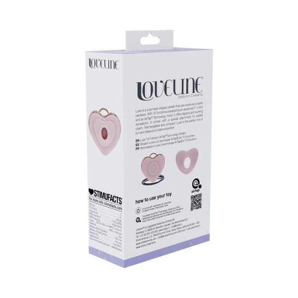 LoveLine Luvie AirTapTech Rechargeable Vibrator Waterproof Pink - Image 8