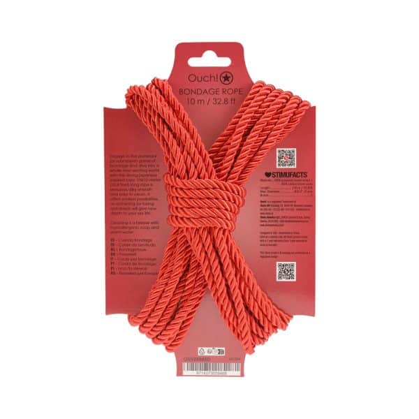 Ouch! Bondage Rope 10 m Nylon Red - Image 2