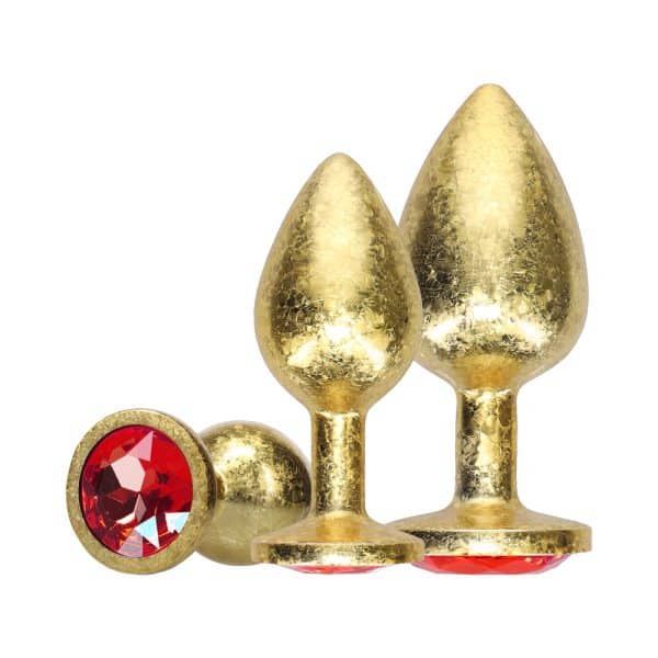 Ouch! International Milan Collection Metal Anal Plug Set Gold - Image 3