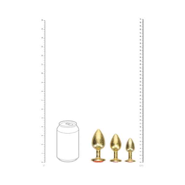 Ouch! International Milan Collection Metal Anal Plug Set Gold - Image 6