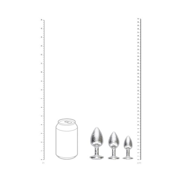 Ouch! International New York Collection Metal Anal Plug Set Silver - Image 6