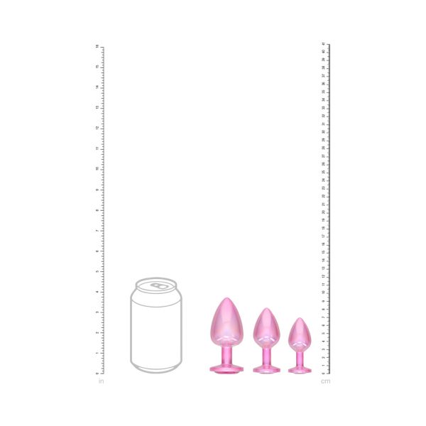 Ouch! International Paris Collection Metal Anal Plug Set Pink - Image 6