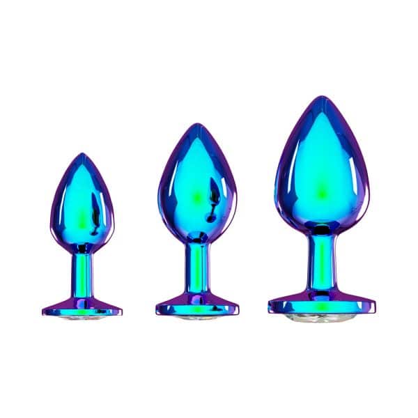 Ouch! International Venice Collection Metal Anal Plug Set Iridescent - Image 2