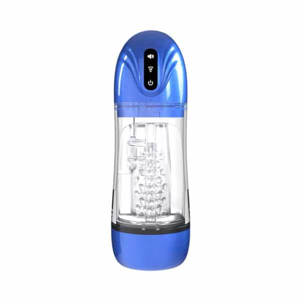 PUMPED SonicPull Masturbator Suction Vibration Multimedia Enhanced Metallic Blue - Image 2