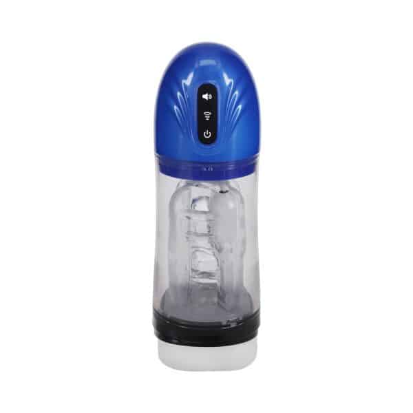 PUMPED SonicPull Masturbator Suction Vibration Multimedia Enhanced Metallic Blue - Image 3