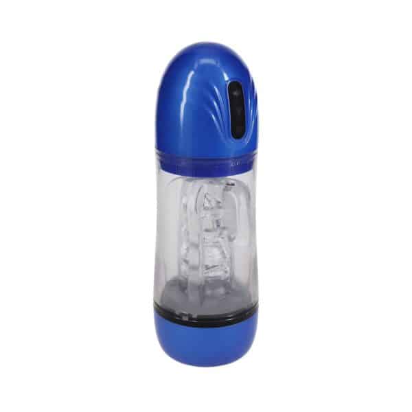 PUMPED SonicPull Masturbator Suction Vibration Multimedia Enhanced Metallic Blue - Image 4