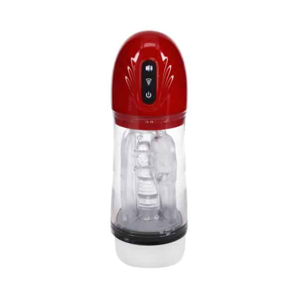 PUMPED SonicPull Masturbator Suction Vibration Multimedia Enhanced Metallic Red - Image 3